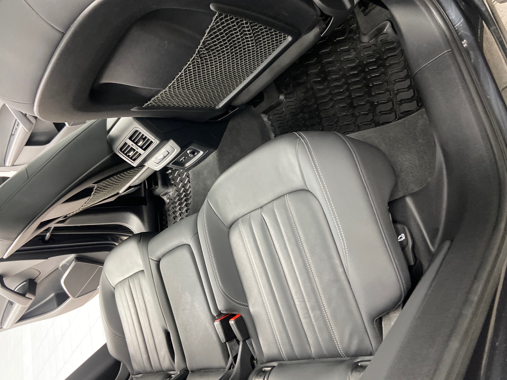 Detailed Audi rear passenger seating area