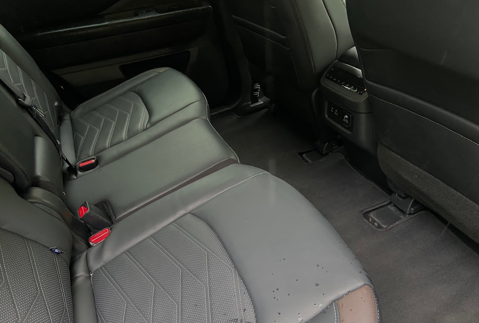 Detailed Nissan rear seating area